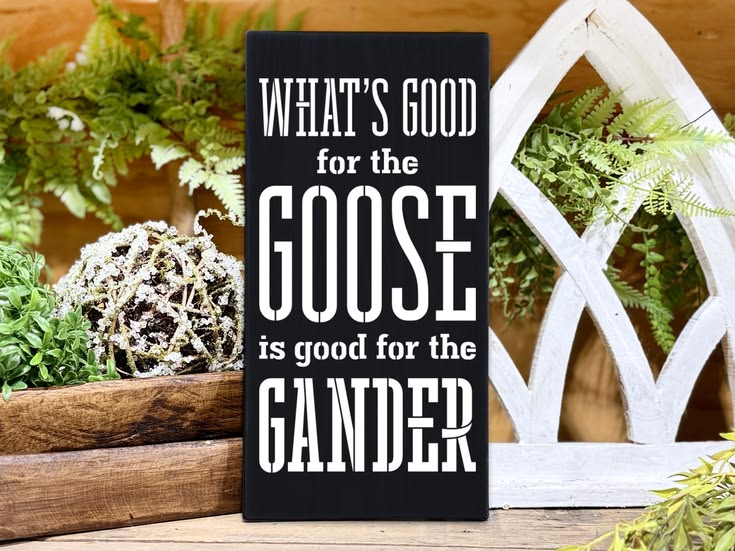 What's Good for the Goose