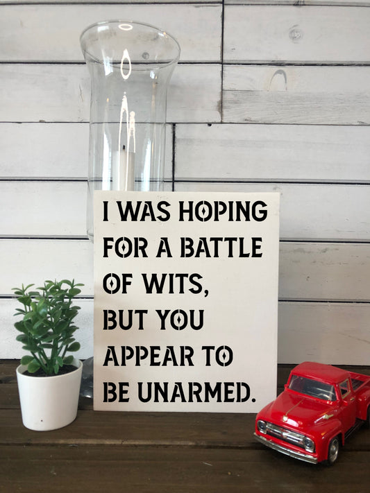 I was hoping for a Battle of Wits