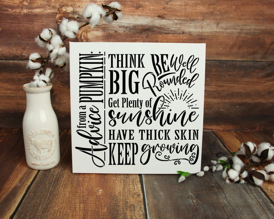 Advice from a pumpkin