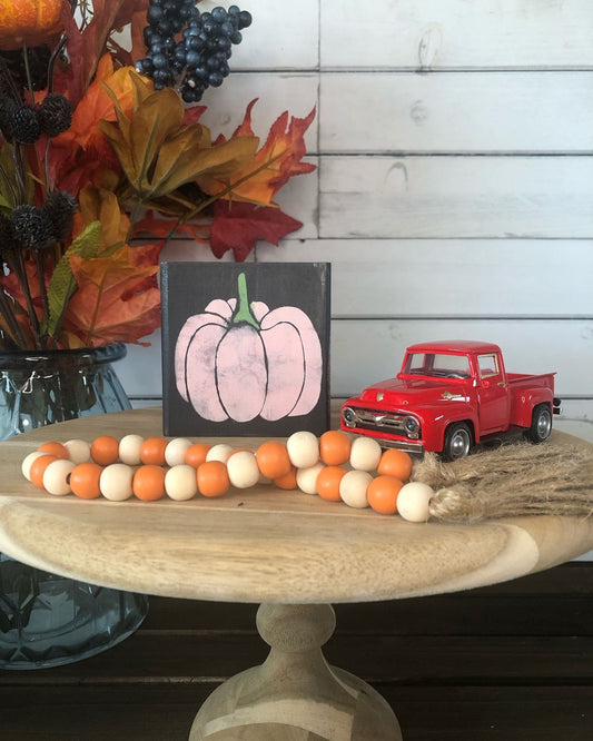 Vintage, Pink Pumpkin, Tiered tray